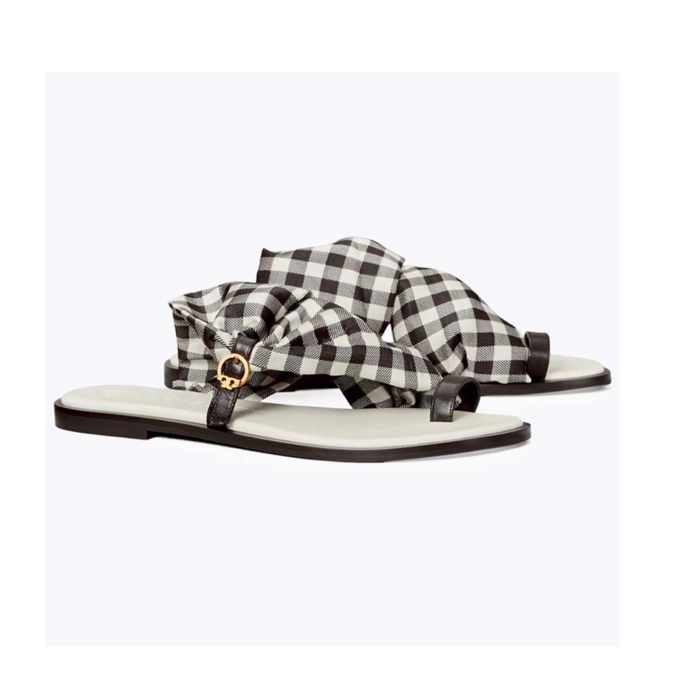 Tory Burch Selby Gingham Sandals Size 11M NIB